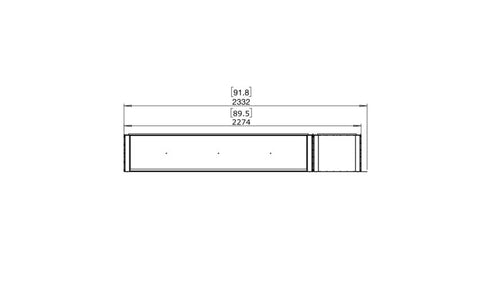 Ecosmart Fire Flex 86LC.BXR Left Corner Fireplace Insert - Black Finish / Black Burner - ESF.FX.86LC.BXR.B